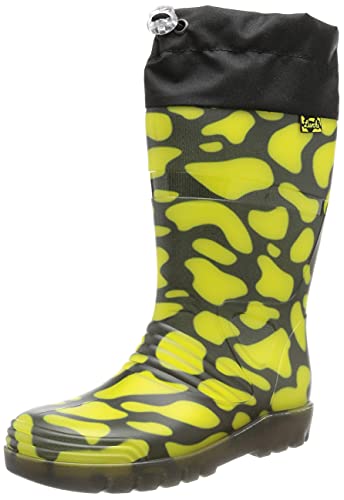 Lurchi Platschi Gummistiefel, Black Yellow, 32 EU von Lurchi