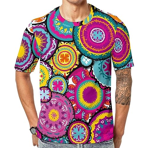 Herren-T-Shirt Blume Blumen T-Shirt Mit Kurzen Ärmeln T-Shirt Mit Rundhalsausschnitt von Lurnise