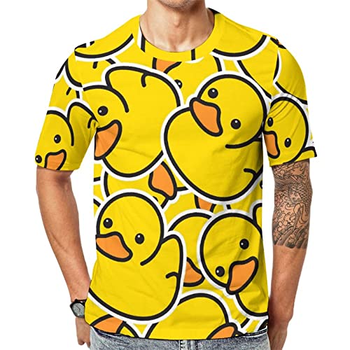 Herren-T-Shirt Ente T-Shirt Mit Kurzen Ärmeln T-Shirt Mit Rundhalsausschnitt von Lurnise