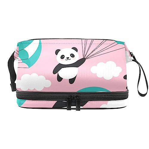 Kosmetiktasche Mit Reißverschluss Panda-Muster Kosmetiktasche Tragbare Kosmetiktasche Reisekosmetik-Organizer Für Frauen von Lurnise