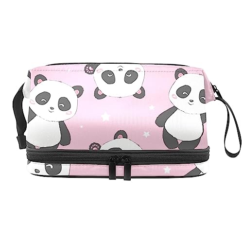 Kosmetiktasche Mit Reißverschluss Panda-Muster Kosmetiktasche Tragbare Kosmetiktasche Reisekosmetik-Organizer Für Frauen von Lurnise