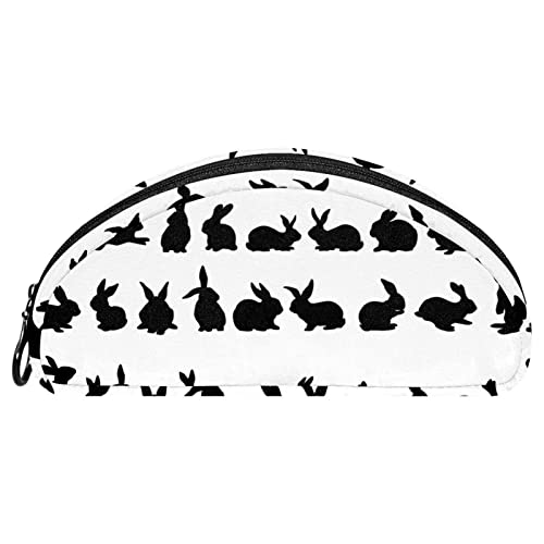 Mäppchen Kaninchen-Silhouette-Sets Weicher Reißverschluss-Bleistift-Organizer, Make-Up-Taschen von Lurnise