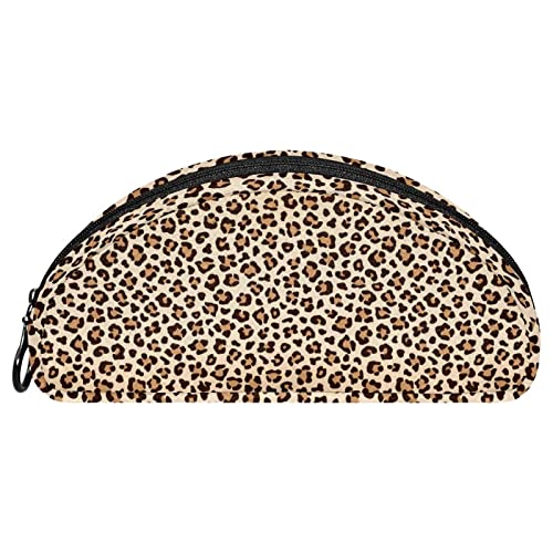 Mäppchen Leopardenmuster Braun Weicher Reißverschluss-Bleistift-Organizer, Make-Up-Taschen von Lurnise