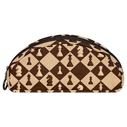 Mäppchen Schach Nahtlos Weicher Reißverschluss-Bleistift-Organizer, Make-Up-Taschen von Lurnise