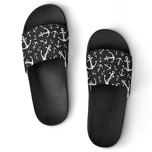 Pantoffeln Für Frauen Anker-Muster Dusche Sandalen Badeschuhe Hausschuhe Für Männer Pantoffeln Für Frauen Anker-Muster Dusche Sandalen Badeschuhe Hausschuhe Für Männer von Lurnise