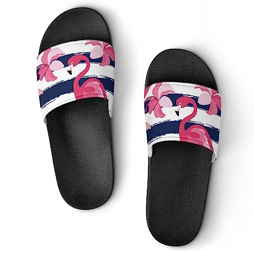 Pantoffeln Für Frauen Rosa Flamingo Dusche Sandalen Badeschuhe Hausschuhe Für Männer von Lurnise