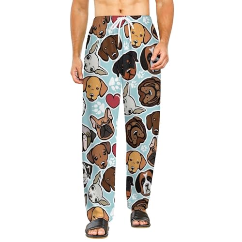 Pyjama-Hosen Für Frauen Hunde Muster Lounge Pants Schlafanzüge Pyjama-Hosen Für Männer von Lurnise
