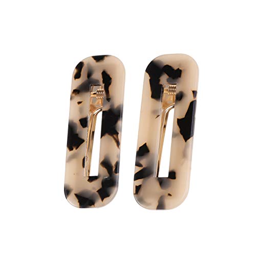 2 Stk Pony Haarspange Leoparden-haarspange Quadratische Haarspange Frauen Knallen Clip Leoparden-haarnadel Ausgabekarte Leopardenmuster Fräulein von Lurrose