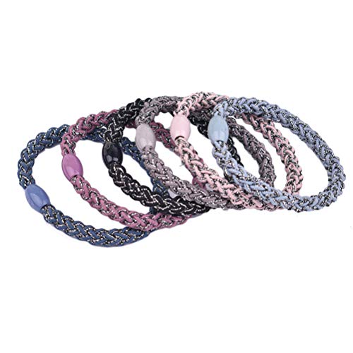 20 stücke Mode Geflochtene Haargummis Elastisches Haar Seil Pferdeschwanz Inhaber Stretch Band Haarschmuck für Frau Mädchen (verschiedene Farbe) von Lurrose