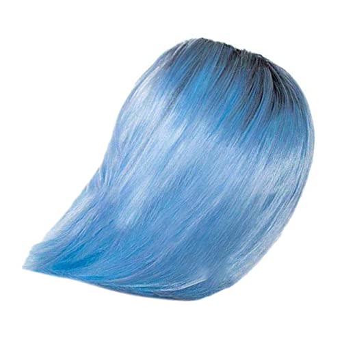 Lurrose Perücken 1stk Perücke Mittelschnitt Blaues Haar Tägliche Party Cosplay-schulterhaare Damen Schulterhaarverlängerung Frau Kopfbedeckung Modellieren Hochtemperaturdraht von Lurrose