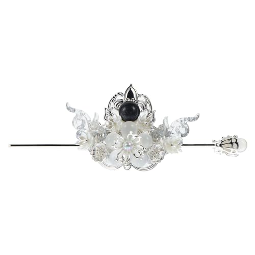 Haarstäbchen Hanfu Haarkrone Japanische Haarnadel Blumenhaar Klebt Essstäbchen Chinesische Hanfu Haarschmuck Haarstäbchen für Dutts Frauen von Lurrose