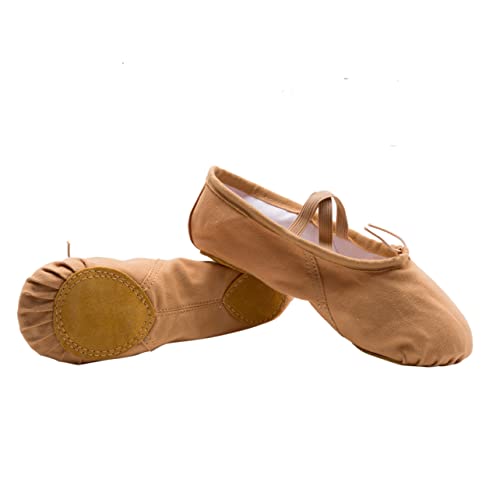 Lurrose 1 Paar Ballerinas Aus Stretch-Canvas Barre-Ballettschuhe Ballett Übungsschuhe Schuhe Für Den Bauchtanz Flache Tanzschuhe Aus Segeltuch Yogaschuhe Sohlen Mädchen Prinzessin von Lurrose