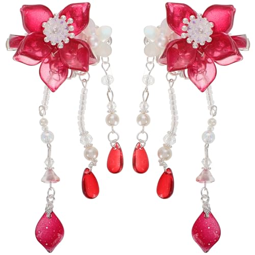 1 Paar Chinesische Haar Clip Quaste Haar Clips Haar Barrettes Süße Haar Pins Hanfu Haar Zubehör Für Mädchen Teens Kinder Kleinkinder von Lurrose