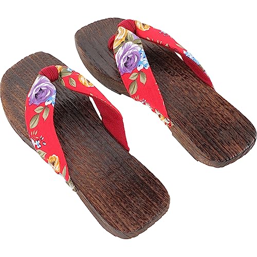 Lurrose Hausschuhe 1 Paar Startseite Clog-Sandale Holzschuhe Clogs Für Den Innenbereich Frauen Sandalen Clog-Schuhe Für Mädchen Party-Clogs Damenschuhe Stoff Freizeitschuhe Große Fräulein von Lurrose