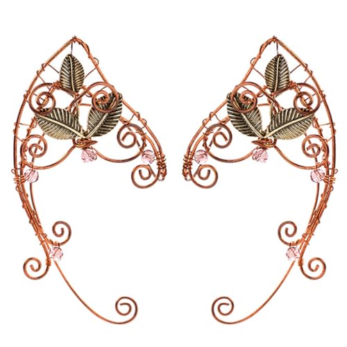 Lurrose Ohr-Crawler Kletter-Ohrringe Wickelohrclip Manschette Elfenohren Ohrstecker Jacke Ohrringe Frauen Ohrschmuck für Halloween Cosplay Hochzeit von Lurrose