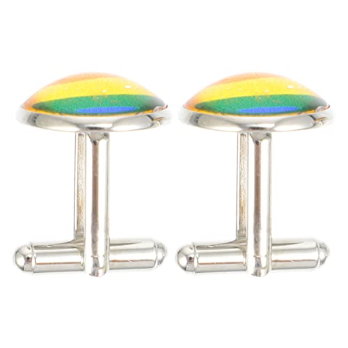 Lurrose 1 Paar Regenbogen-Manschettenknöpfe Stolz-Flagge-Pin Hosenknopf manschettenknöpfe für herren manchettenknoepfe herren gefertigter Knopf Kleidungsknöpfe Rostfreier Stahl Lurrose 1 Paar Regenbogen-Manschettenknöpfe Stolz-Flagge-Pin Hosenknopf manschettenknöpfe für herren manchettenknoepfe herren gefertigter Knopf Kleidungsknöpfe Rostfreier Stahl von Lurrose