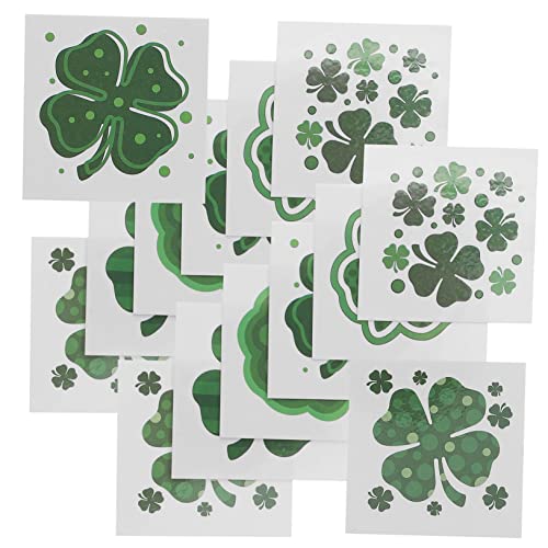 Lurrose 1 Satz St Patricks Day Kostüm Falsch Kleeblatt-körperaufkleber Aufkleber Mit 4 Kleeblättern St Patrick Tagesaufkleber St. Patricks-day-aufkleber Blattdekor Geschenk Glücklich Kind von Lurrose