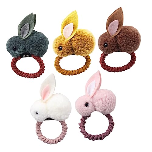 1Stk Mädchen Haargummi Unzählige Geschenke für kleine Jungen Herbst und Winter Haarbänder Pferdeschwanzhalter Haargummi für Kinder Hase Haarseil Haarschmuck Stirnband Haarring von Lurrose