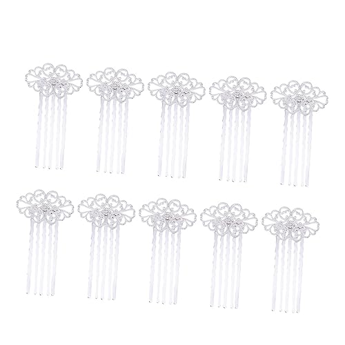 Lurrose 10st Haarspangen Aus Metall Für Damen Haarschmuck Aus Perlen Haarschmuck Für Mädchen Strass-haarschmuck Haarspangen Für Damen Hochzeit Haarspange Strasssteine Braut Kamm von Lurrose