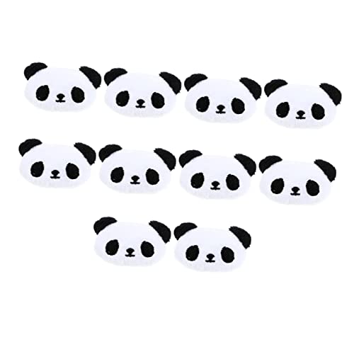 Lurrose 10st Panda-haarnadel Zubehör Für Tierhaare Haarspangen Für Tierohren Haarspangen Für Kleinkinder Panda-kopf-zubehör Haarschleife Kleines Mädchen Hinlegen Weiß Baby Baumwolle von Lurrose