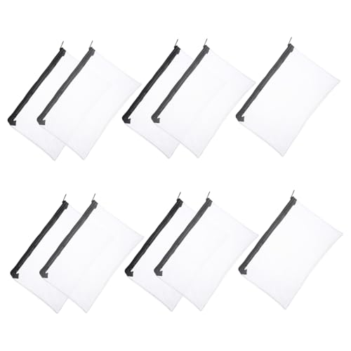 Lurrose 10 Stück Teiliges Transparentes PVC Stiftetui mit Reißverschluss Wasserdichtes Federmäppchen für Schule und Büro Kompakte Aufbewahrungstasche für Prüfungen und Reise Leicht und von Lurrose