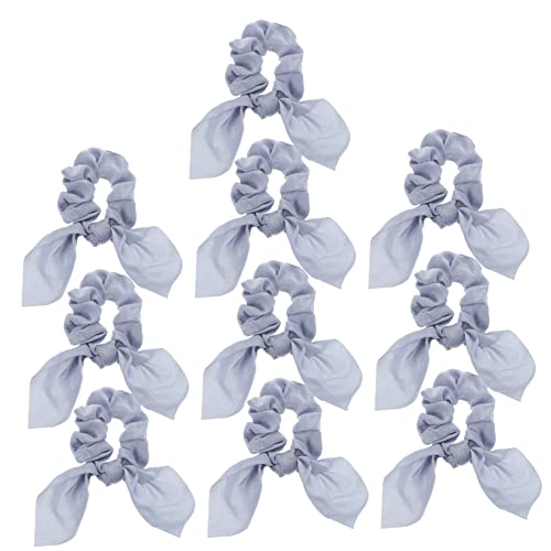 Lurrose 10st Haargummi Mit Schleife Haarbänder Für Mädchen Haargummis Scrunchie-haarbänder Haarseil Haarschleifen Für Frauen Diademe Für Mädchen Satin- Stoffkreis Binden von Lurrose