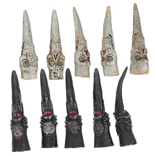 Lurrose 10st Nagelset Hexenkostüm Für Damen Halloween-drachenklaue Fingerkrallen Der Hexe Gefälschte Hexennägel Für Halloween Halloween-vampir-finger Abschlussball Fingernagel Vinyl von Lurrose