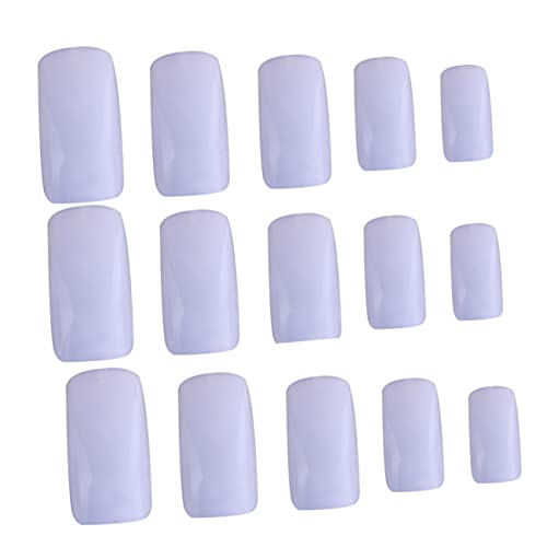 Lurrose Falsche Nägel 100st Künstlicher Nagel Falsche Nagelspitzen Nailart-zubehör Künstliche Nagelspitze Patch Mittlere Länge Weiß Falsche Fingernägel von Lurrose