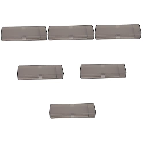 Lurrose 12stücke Federmäppchen Oblonges Aufbewahrungsbox Schüler Transparente Doppel-Layer Stifthalter Praktischer Organizer Für Schreibwaren Und Zubehör von Lurrose