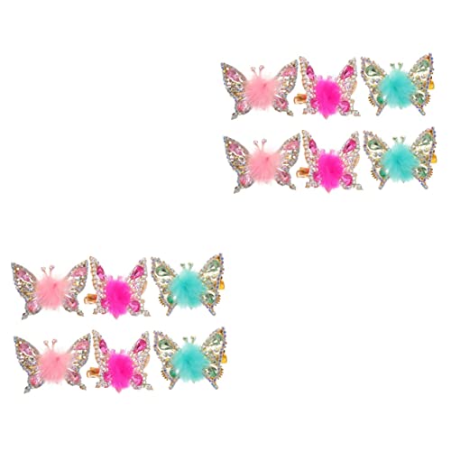 Lurrose 12 Stk Seitenclip Haarspangen Für Mädchen Schmetterlings-haarspangen Haarspange Haar Klammern Schmetterlingsclips Haarschmuck Metall Schmücken Damen Legierung von Lurrose