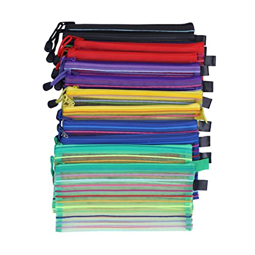 Lurrose 12stücke Reißverschlussetuis Federmäppchen Aus Canvas Mehrzweckbeutel Für Reisezubehör Und Bürobedarf von Lurrose