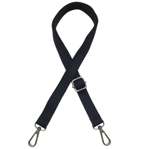 Lurrose 125 cm Schultergurt Taschengurt Schwarz Verstellbare Ersatzgurte Für Verschiedene Taschen Geldbörsen Umhängetasche von Lurrose