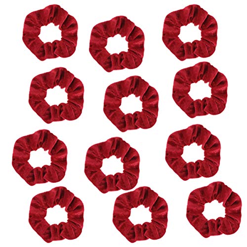 Lurrose 12Pcs Rote Weihnachten Haar Haargummis Gummibänder Haargummis für Frauen Mädchen Haargummis Pferdeschwanzhalter Haarschmuck Elastische Haarbänder Haargummis von Lurrose