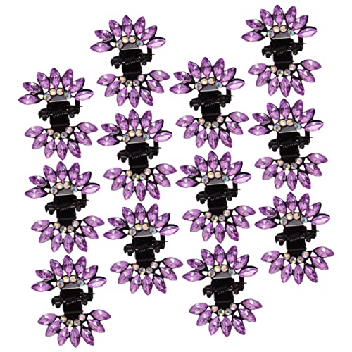 Lurrose 12st Schmetterlings-strass-clip Haarklammern Für Dünnes Haar Haarspangen Für Damen Hair Clips for Women Haarspangen Für Mit Dünnem Haar Harz Pfote Haarschmuck Fräulein Violett von Lurrose