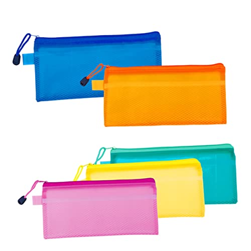 Lurrose 16stücke Wasserdichter Reißverschluss Dokumententasche Mit Reißverschluss Netz Reißverschlusstasche Aus PVC Tragbare Schreibwarentasche Für Büro Und Schulbedarf von Lurrose