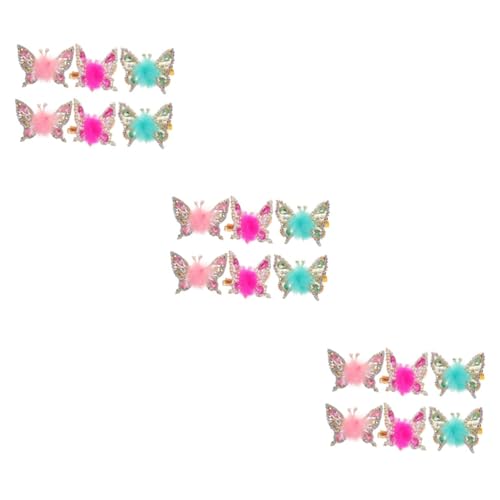 Lurrose 18 Stk Seitenclip Schmetterlings-haarspangen Haarschmuck Mädchen Haarspangen Für Kinder Schmetterling Bewegliche Haarspangen Pony Schmetterlingsclip Damen Legierung von Lurrose