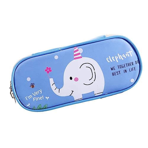 Lurrose 1Stk Federmäppchen Tiere Federmäppchen mit Reißverschluss travel Cosmetic Bag travel Makeup Bag Federmäppchen mit großem Fassungsvermögen Cartoon Federmäppchen Pu von Lurrose