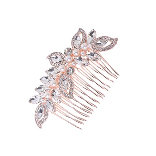 Lurrose 1stk Strass Braut Kopfschmuck Bling-haar-tiara Haarschmuck Für Die Braut Kopfschmuck Für Die Braut Haarkammclips Aus Kristall Braut Haar Seitenkamm Stift Fräulein Hochzeit von Lurrose