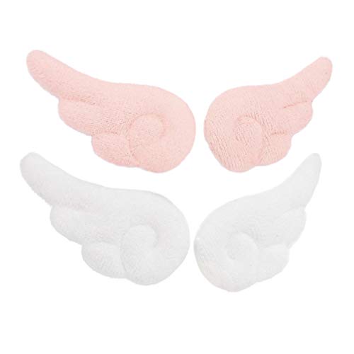 Lurrose 2 Paar Engelsflügel Haarspangen Plüschflügel Haarnadeln Kawaii Haarschmuck für Frauen Mädchen Festival Cosplay von Lurrose