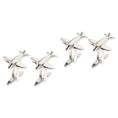 Lurrose 2 Paare Anzug Accessoire Hemd-Manschettenknopf Bräutigam bescherung weihnachten weihnachten Manschettenknöpfe für Hemden Anzug-Manschettenknöpfe für Männer Kupfer Silver von Lurrose