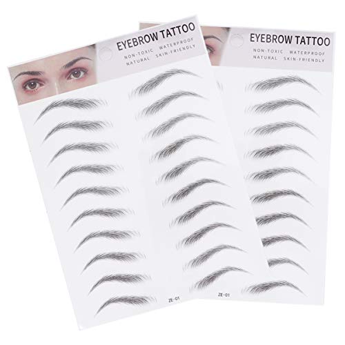 Luxshiny 2 Pcs 3D Nachahmung Augenbraue Tattoos Augenbraue Aufkleber Haar- Augenbraue Tattoos Augenbraue Transfers für Make- Up von Luxshiny