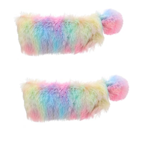 Lurrose 2 STK Federmäppchen aus Plüsch in Regenbogenfarben Bezauberndes Federmäppchen Kartuschen für Kinder Pen Pouch stifttasche Schreibwarenkoffer für die Schule Schreibwarentasche von Lurrose