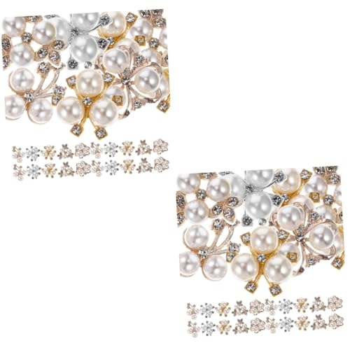 Lurrose 2 Sätze Perlen Haarspangen Haarclips Haarnadeln Haaraccessoires Für Frauen Für Hochzeiten Partys Und Täglichen Gebrauch 50 Stück * 2 von Lurrose