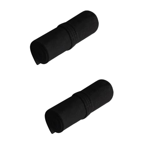 Lurrose 2 Stück 20 Mäppchen Storage Pockets Storage Bags Painting zubehör Rollstifthalter kleine Bleistifttasche Schwarze Bleistifttaschen Gouache-Stiftbeutel Schwarze Pinseltasche Black von Lurrose