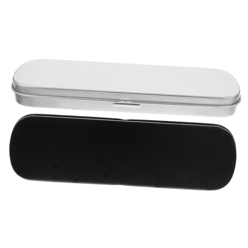 Lurrose Metall-bleistiftbox-Set 2-teilig Metall-stifteetuis Bleistifthalter Bleistift-aufbewahrungshalter Bürobedarf Dünnes Federmäppchen Für Die Schule Und Das Zuhause von Lurrose