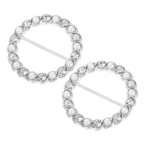 Lurrose 2 Stück Große Schalringe Langlebiger Seidenschal Clips und T Shirt Schlaufen Multifunktionale Damen Schalhalter für Stilvolles Outfit und Eleganten Look von Lurrose