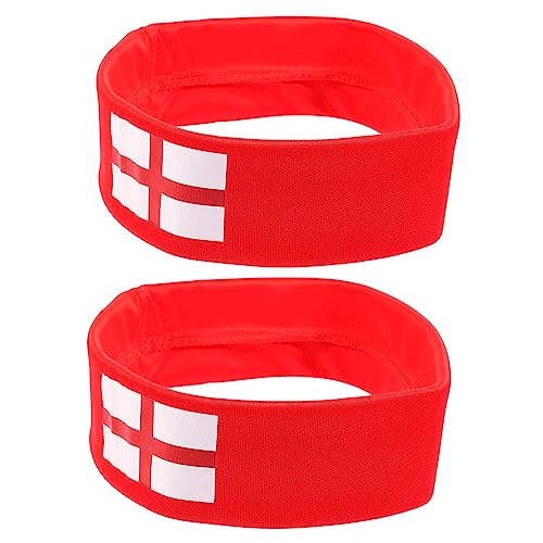 Lurrose 2st Wm-stirnband Sport-stirnband Für Männer Haarbänder Für Damenhaar Rotes Stirnband Kopfschmuck Für Männer/frauen Stirnbänder Für Männer Haarspange Fräulein Tuch Fußball Stoff von Lurrose