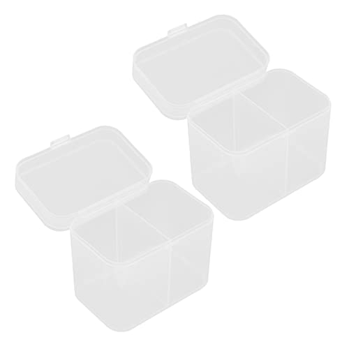 Lurrose 2er-box Aufbewahrungskiste Organizer Für Wattepadspender Halter Für Make-up-entferner Halter Für Nagellackentferner-pads Halter Für Abschminkpads Nagelpolitur Weiß Plastik Patch von Lurrose