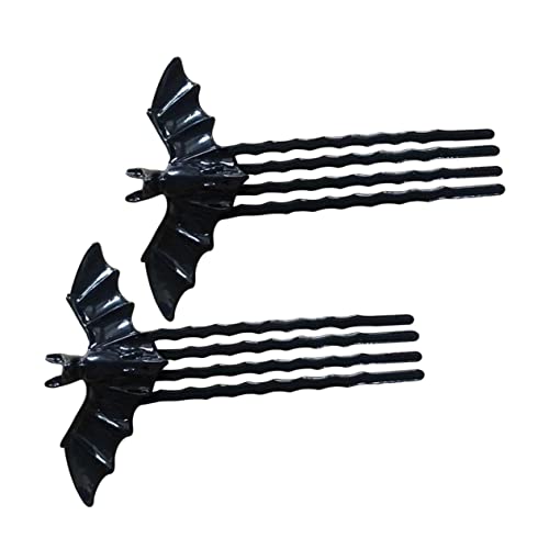 Lurrose 2st Fledermaus Haarband Fledermaus Haarkämme Halloween-haarkämme Party-haarkämme Halloween-fledermaus-haarnadel Haarspangen Für Damen Haarnadelkamm Stirnband Kind Ein Bad Nehmen von Lurrose