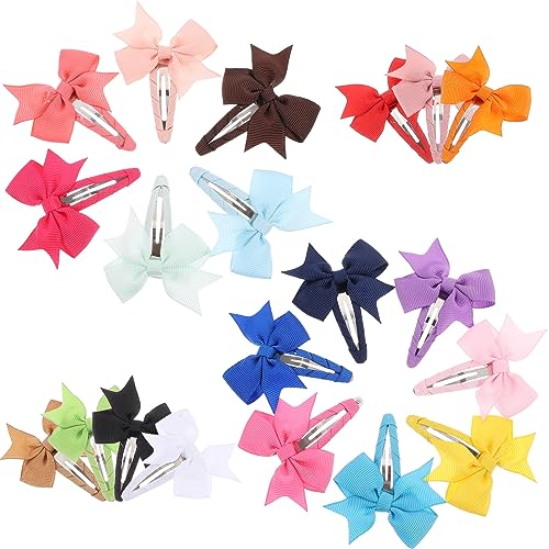 Lurrose 20 Stück Haarspangen für Mädchen Bunte Schleifen Haarclips Dekorative Haarklammern für Teenager und Damen Rutschfest und Leicht für Verschiedene Frisuren von Lurrose